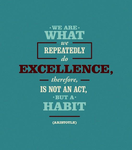 excellence is a habit